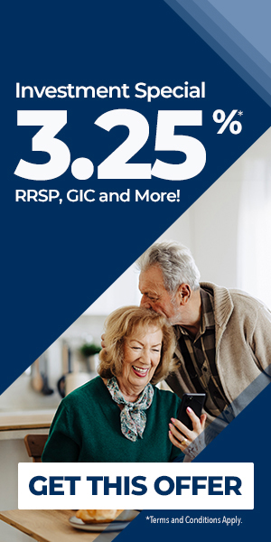 1-Year 3.25% Special for RRSPs, GICs, and more!